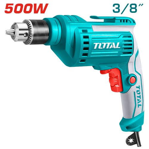 Taladro TOTAL 500 W de 3/8 pulgada